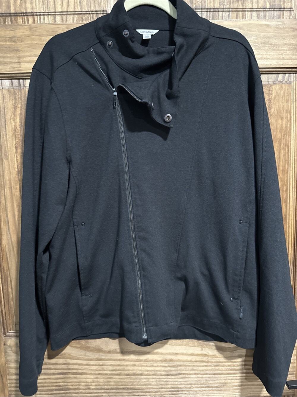 Calvin Klein Jacket Performance Men’s L Black Wick Quick Dry Full Zip Stretch